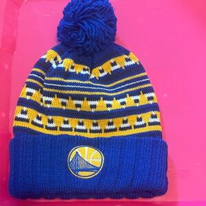 Mitchell & Ness Blue and Yellow Patterned Beanie